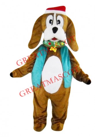 Christmas Santa Dog Mascot Costume