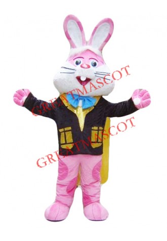Animal Pink Rabbit Mascot Costume