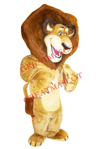 Superb Alex the Lion Mascot Costume