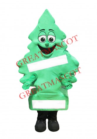 Cute Green Tree Mascot Costume