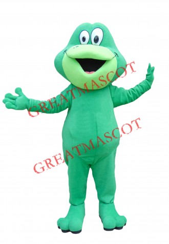 Superb Green Frog Mascot Costume