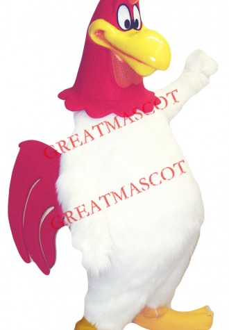 Superb White Chicken Mascot Costume