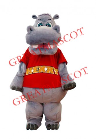 Superb Hippo Mascot Costume