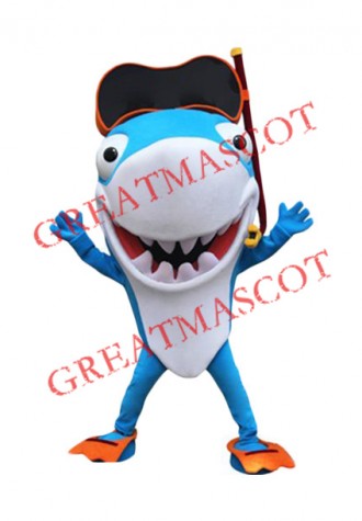 Diving Shark Mascot Costume