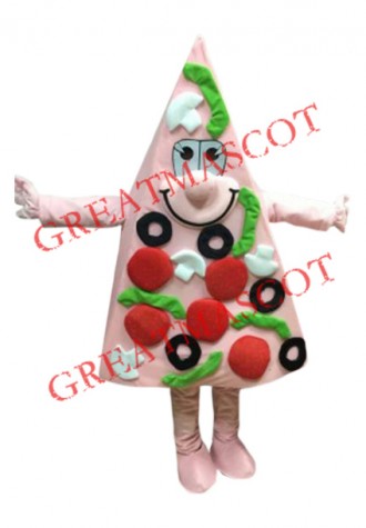 Pink Pizza Mascot Costume