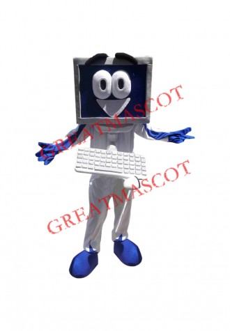 Happy Computer Mascot Costume