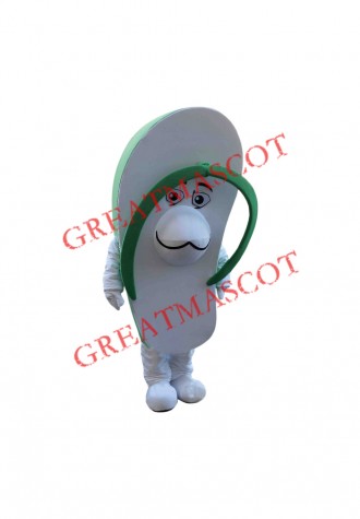 Green Slipper Mascot Costume