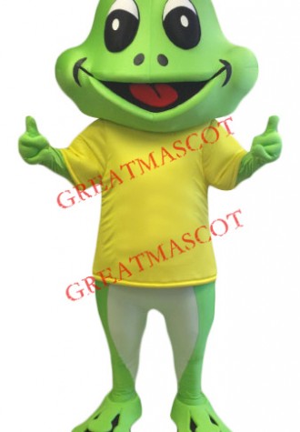 Superb Happy Frog Mascot Costume