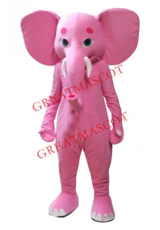 Superb Pink Elephant Mascot Costume