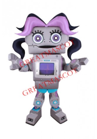 Beautiful Robot Mascot Costume