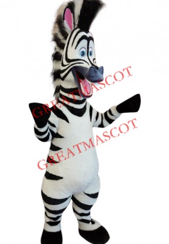 Superb Happy Zebra Mascot Costume