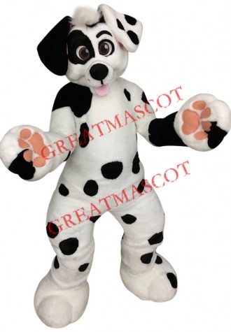 Friendly Dalmatian Dog Mascot Costume