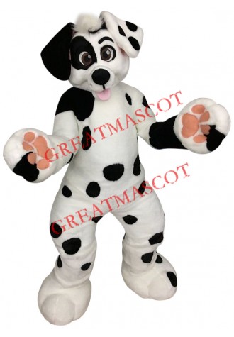 Friendly Dalmatian Dog Mascot Costume