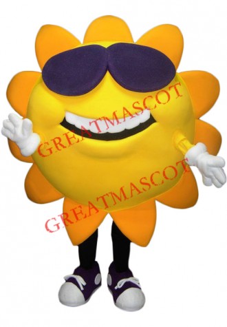 Happy Sun Flower Mascot Costume
