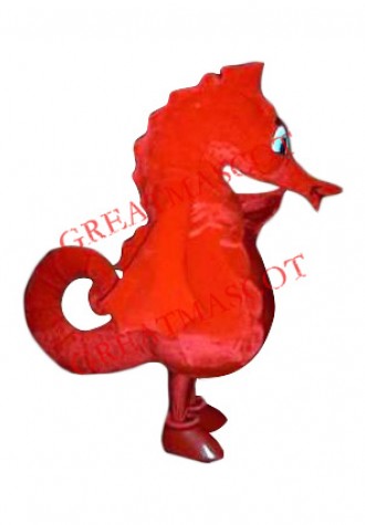 Superb Red Seahorse Mascot Costume