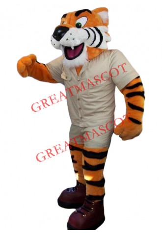 Friendly Tiger Mascot Costume for Adult
