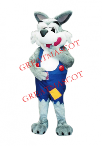 Friendly Wolf Mascot Costume