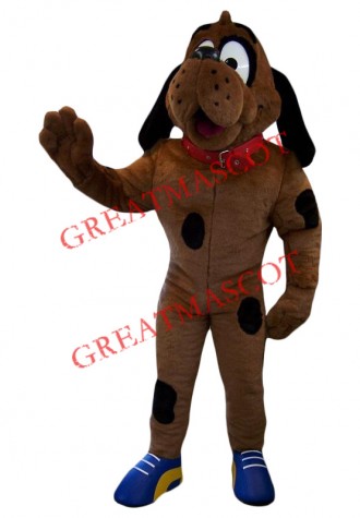 Happy Brown Dog Mascot Costume
