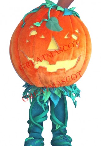 Halloween Pumpkin Man Mascot Costume