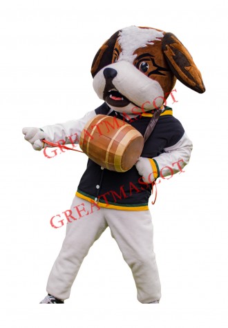 Superb Saint Bernard Dog Mascot Costume