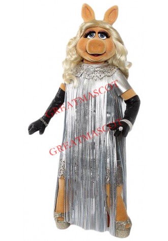 Superb Miss Piggy Mascot Costume