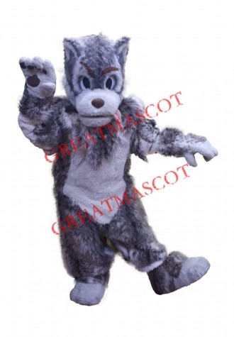 Grey & White Wolf  Mascot Costume