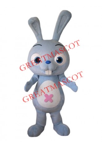 Affordable Blue Cute Rabbit Mascot Costume