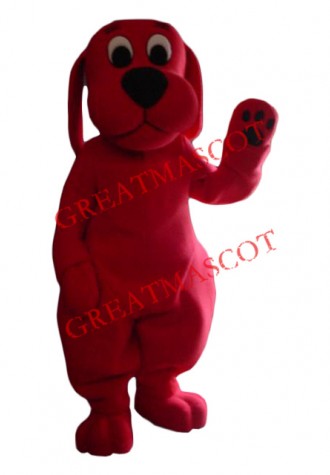 Superb Clifford The Big Red Dog Mascot Costume