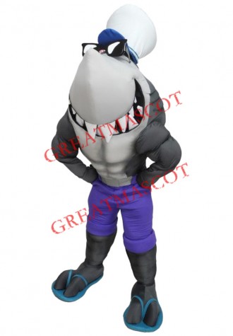Cool Fierce Shark Mascot Costume