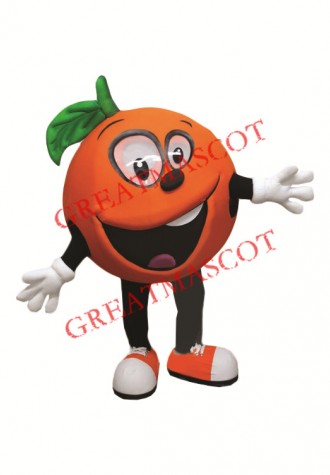 Happy Lightweight Orange Mascot Costume