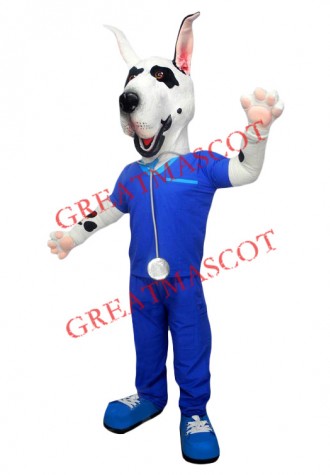 Happy Lightweight Dalmatian Dog Mascot Costume