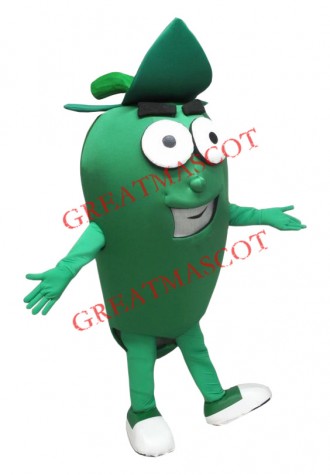 Superb Green Pepper Mascot Costume