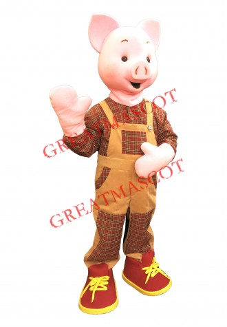 Happy Pig Boy Mascot Costume