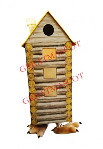 Wooden House Mascot Costume