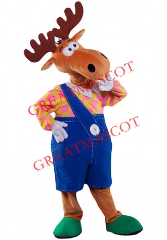 Superb Funny Moose Mascot Costume