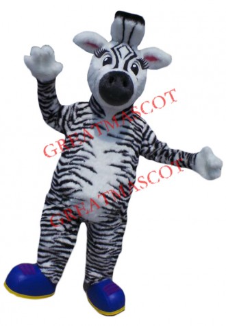 Superb Zebra Mascot Costume
