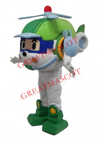 Superb Helicopter Mascot Costume