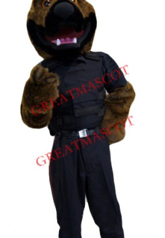 Friendly Police Dog Mascot Costume