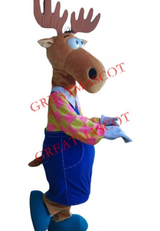 Funny Lightweight Moose Mascot Costume