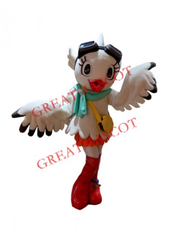 Beautiful White Seabird Mascot Costume