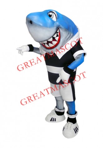 Sport Lightweight Blue Shark Mascot Costume