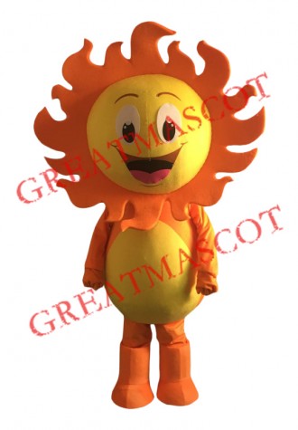 Friendly Lightweight Sun Mascot Costume