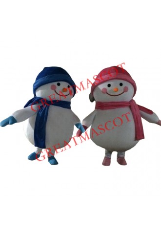 Affordable Happy Snowman Mascot Costume