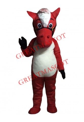 Affordable Red Horse Mascot Costume