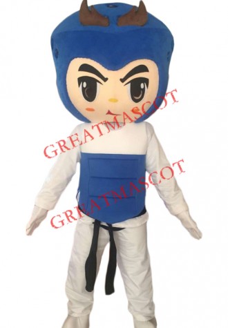 Superb Taekwondo Boy Mascot Costume