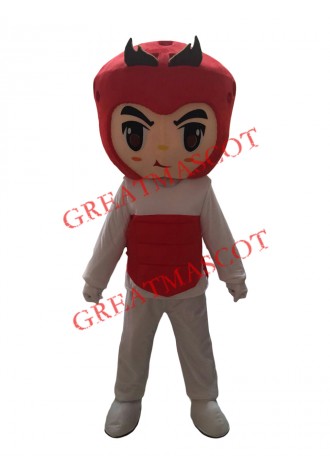 Superb Taekwondo Boy Mascot Costume