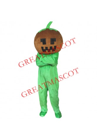 Affordable Green Pumpkin Mascot Costume