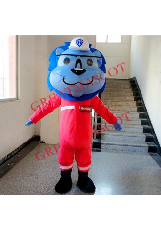 Affordable Blue Lion Mascot Costume