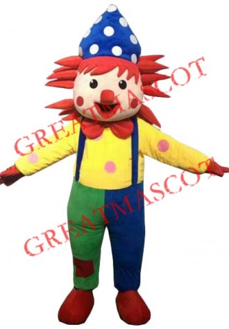 Colorful Clown Mascot Costume