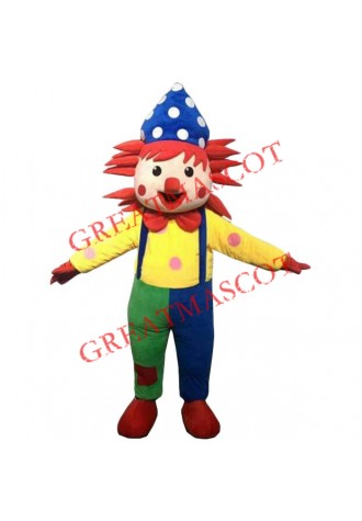 Colorful Clown Mascot Costume